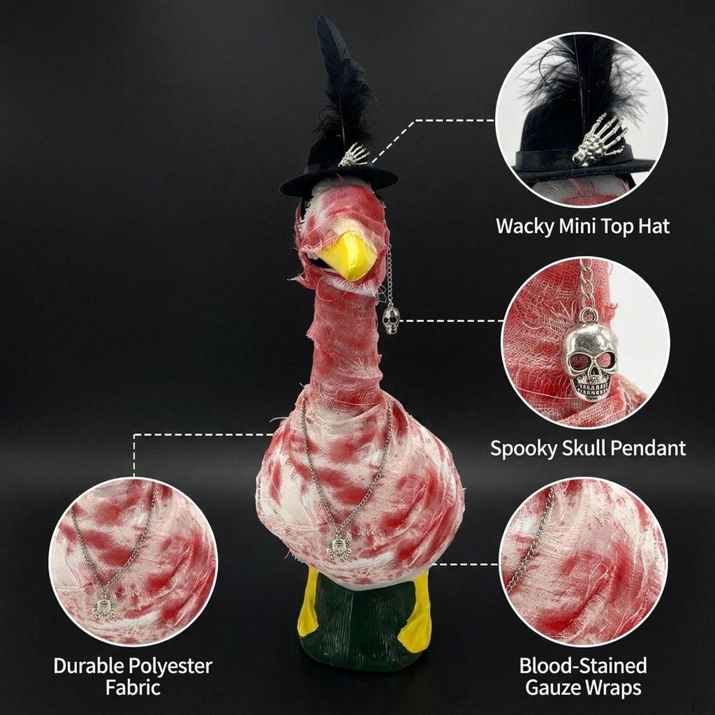 Halloween Porch Goose Outfit Set Decoration Decor Easy to Use Sculpture Clothing Costume for