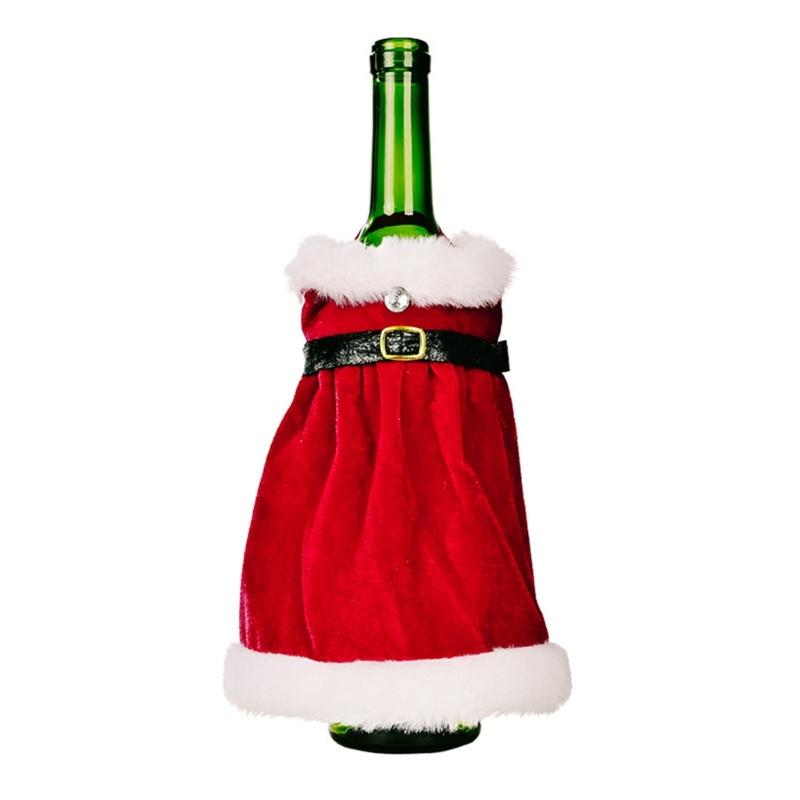 Christmas Dress Wine Bottle Cover Christmas Ornaments Xmas Gifts Happy New Year