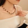 Color-matched Sequin Clasp Necklace, Retro and Luxurious, High-end Style, Sweater Chain, Suitable for Autumn and Winter, Niche Product