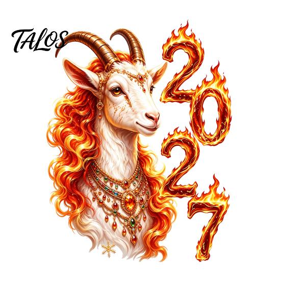 Flaming Sheep Head Pattern Chinese New Year Window Sticker, 2027 Goat Static Clings, of Decorations Reusable Lunar Xmas Decor for Home Shop Decoration