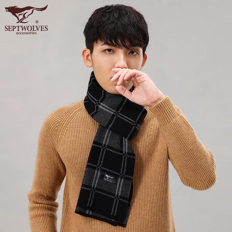 Męski ciepły szalik zimowy Septwolves