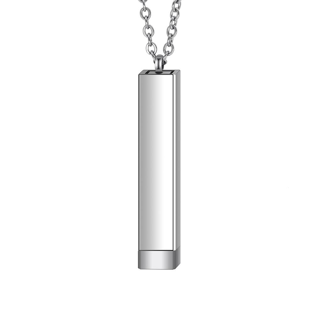 

Custom Hidden Pendants For Women Personalized Mixed Color Stainless Steel Bar Necklace Engraved Lover Valentines Gifts blank