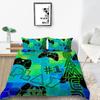 Housse de couette à motif manette de jeu 3D et taie d'oreiller pour enfants et adolescents, ensemble de literie, lit king size, lit double, lit simple, décoration de chambre