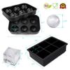 Summer 1pc Ice Cube Trays Silicone Ice Cube Molds for Freezer with Lid Reusable Whiskey Ice Mold Ball Diamond Ice Mold