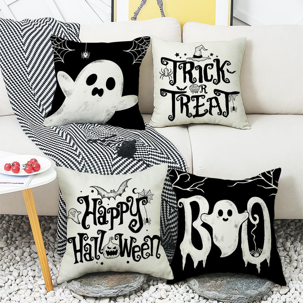 New Holiday Decoration Home Party Sofa Cushion Cover Pumpkin Ghost Cushion Pillow Cover Halloween Decoration