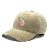 Rabbit Pink Heart Printed Snapback Baseball Cap Adjustable Inelastic Baseball Hat Flat Cap For Daily Wear Hiking Fishing