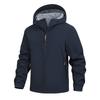 Men's Solid Color Outdoor Mountaineering Waterproof Windproof Fleece Jacket Outdoor Jacket
