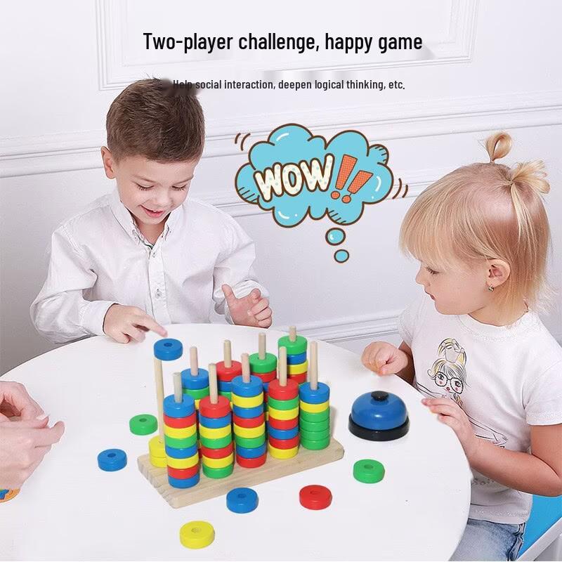 Colorful Wooden Beaded Counting Frame – Educational Toy for Early Learning