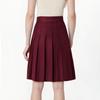Women's Fashion Solid Color High Waist Folded A-line Long Skirt Half Body Skirt