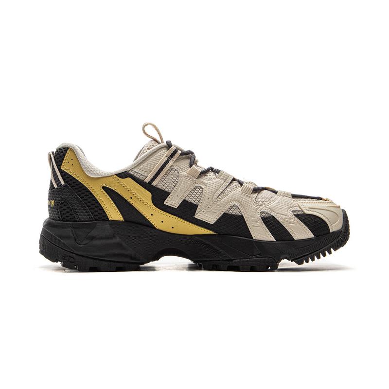 New LiNing CF Tracing, Xingye Slip Resistant And Abrasion Resistant Grip Low Top Hiking Shoes Unisex Oats Black AGLU073-6