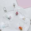 Chic Fruit Themed Clear Keychain Lovely Clear Fruit Bag Key Rings Unique Keychain Accessory Gift for Collectors