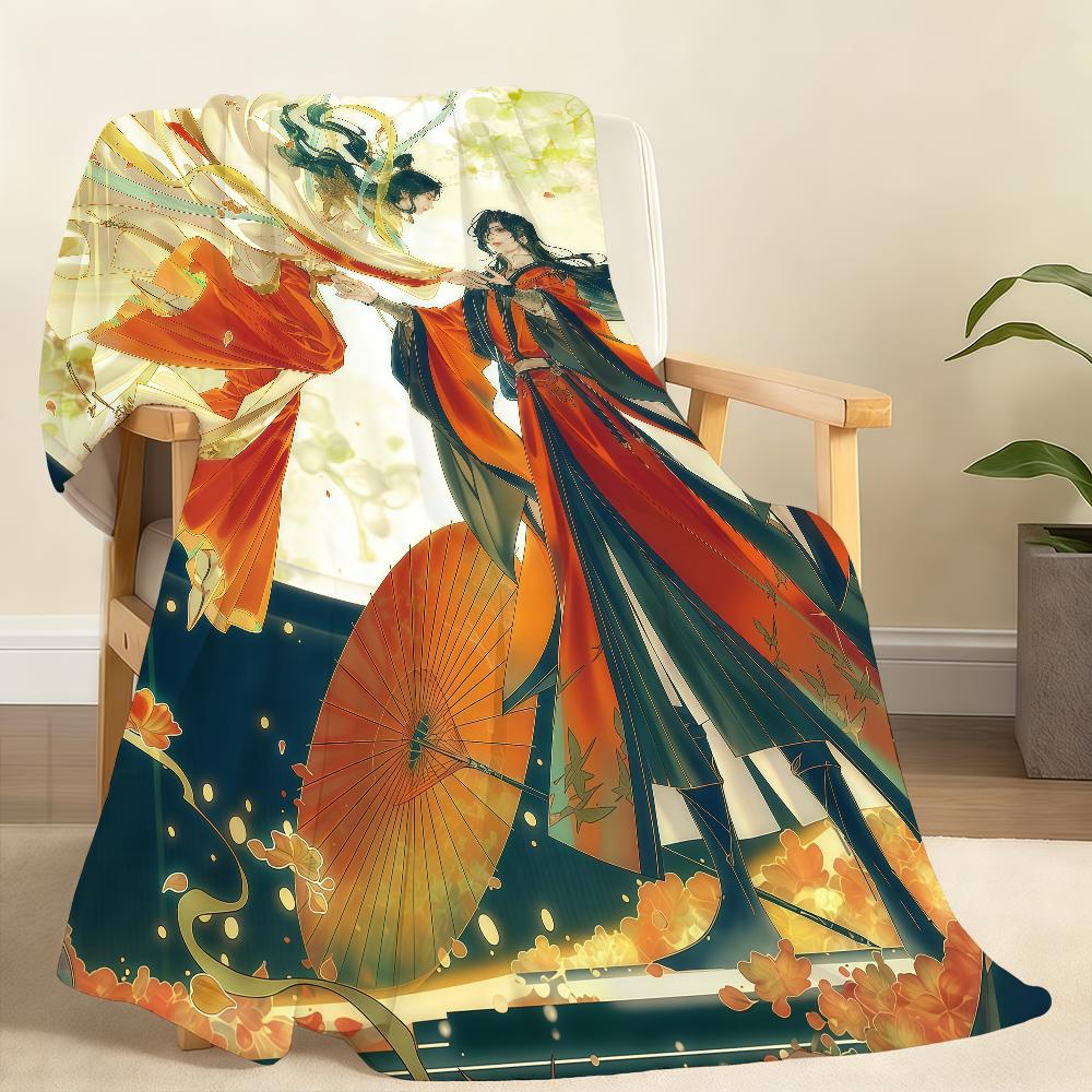 Hot H Heaven O Official B Blessing Cartoon Blanket For Soft Throw Blanket for Picnic Bed Sofa Home Bedroom Cozy Warm Comfortable