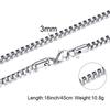 1/2/3mm Box Chain Necklaces for Men Women,Delicate Square Stainless Steel Chains Links Collars,Jewelry Gift 18To24 Inch