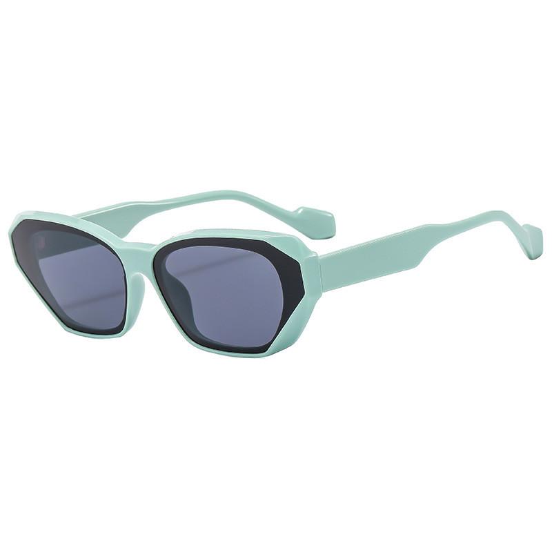 Korean Style Beige Cat Eye Sunglasses With Uv400 Protection For Fashionable Outdoors