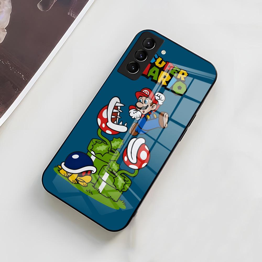 S-Super M-Mario Phone Case For Samsung A56 A36 A26 A16 A15 A25 A35 A55 A14 A34 A24 A54 Glass Case