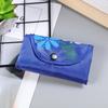 1PC Button Closure Tote Shopping Bag Grocery Reusable Foldable Oxford Cloth Large Capacity Floral