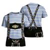 Herren Oktoberfest Vintage Print Kurzarm T-Shirt Lockere Passform Sommer