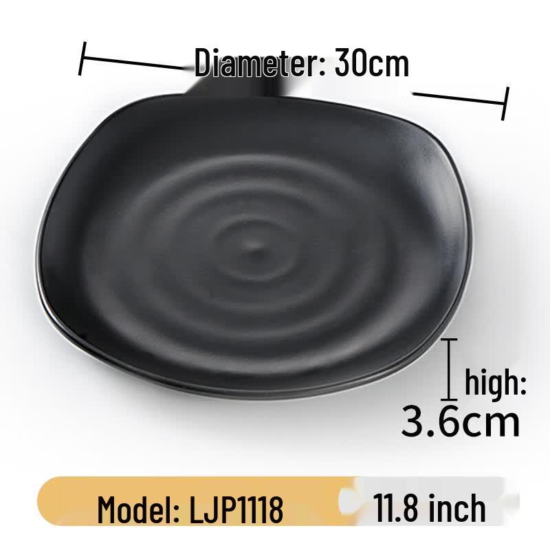 Japanese Frosted Melamine Double-Compartment Serving Plate