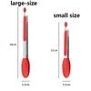Kitchen Cooking Tongs Heat Resistant Stainless Steel BBQ Tools with Silicone Tips For Salad Grill Accessories Locking Food Tong