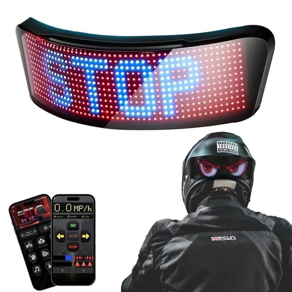 Editable Text Helmet LED Screen Full Color LED Riding LED Sign Phone Control Screen Bike Cycling