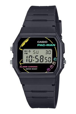 Montre Classique [Produit Officiel Japonais] Modèle Collaboration PAC-MAN, Fabriquée avec du Plastique Biosourcé, Homme Noir, F-91WPC-1AJR