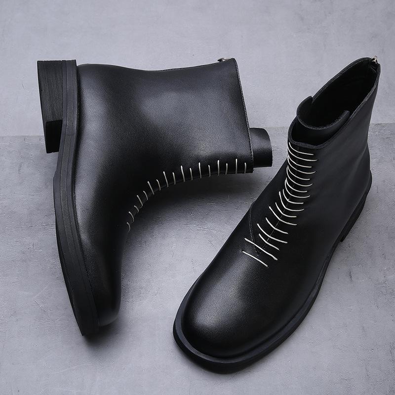 

Нишевый старый швейный дизайн, ботинки на толстой подошве с увеличением роста, мужские рабочие ретро повседневные ботинки Мартин 44