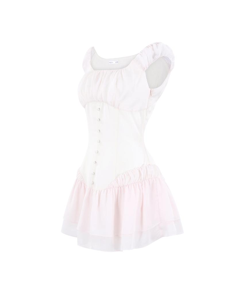 Leijeumiya Nymph Sasha Mini Dress [Beige Pink]