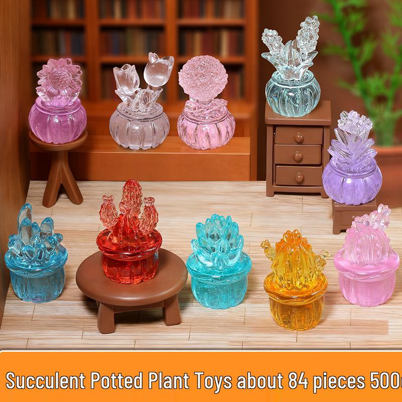 Crystal Dream Castle: Colorful Resin Ornament and Toy for Children 100g