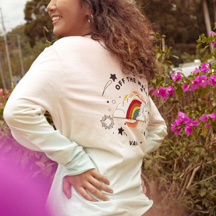 Vans T Shirts Women's Multicolor Crew Neck Moderate Straight Fit VN0A54LDUUZ