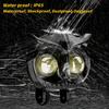 Dual Color Motorcycle Headlight Owl Design 4 Modes Auxiliary Spotlights Motorbike Scooter Fog Lamp Running Lights