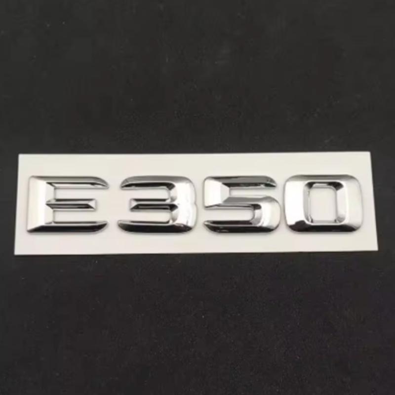 Logo Chrome ABS Emblème E350 Lettres 4matic Autocollant CDI Badge Coffre Voiture Pour Mercedes Benz E350 W213 W212 Accessoires MU8