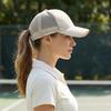 Hollow Out Back Ponytail Hats Breathable Mesh Visor Hat Mesh Baseball Caps  for Women and Men