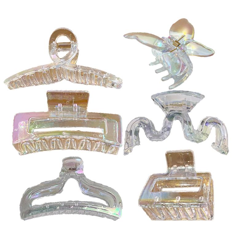 Mermaid Princess Hairpin Fashion Girl's Transparent Advanced Sense Dazzling Pearly Grab Clip Hair Clip Hair Accessories