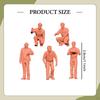 1/64 Scale Miniature Figures, 5 Pieces, Models, Collections, Ornaments, Painted Decorative Dioramas,