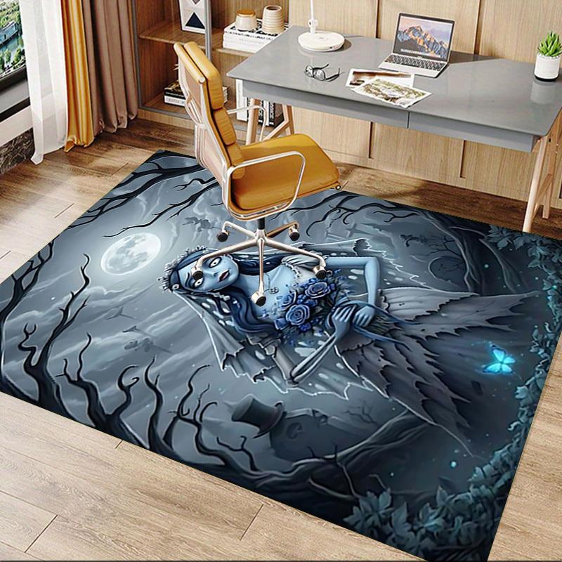 1pc ghostly bride moonlit cemetery Carpet Anti Slip Polyester Floor Mat for office.Bedroom