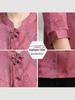 Modern National Style Shirt for Middle-aged Women: Spring/Fall Loose-Fit Chinese Top with 3/4 Sleeves