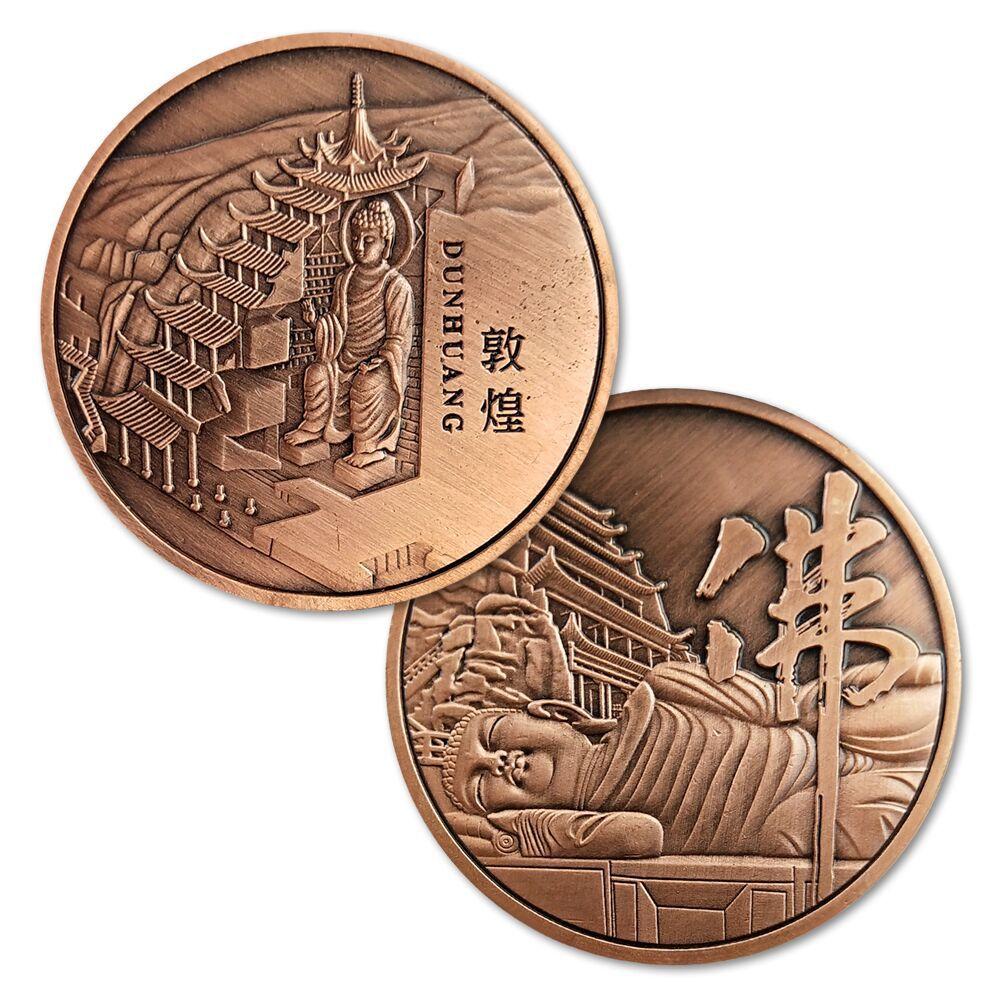 

Дуньхуан, Китай, цинковый сплав, медно-цинковые памятные монеты, коллекционные изделия, монеты, памятные медали