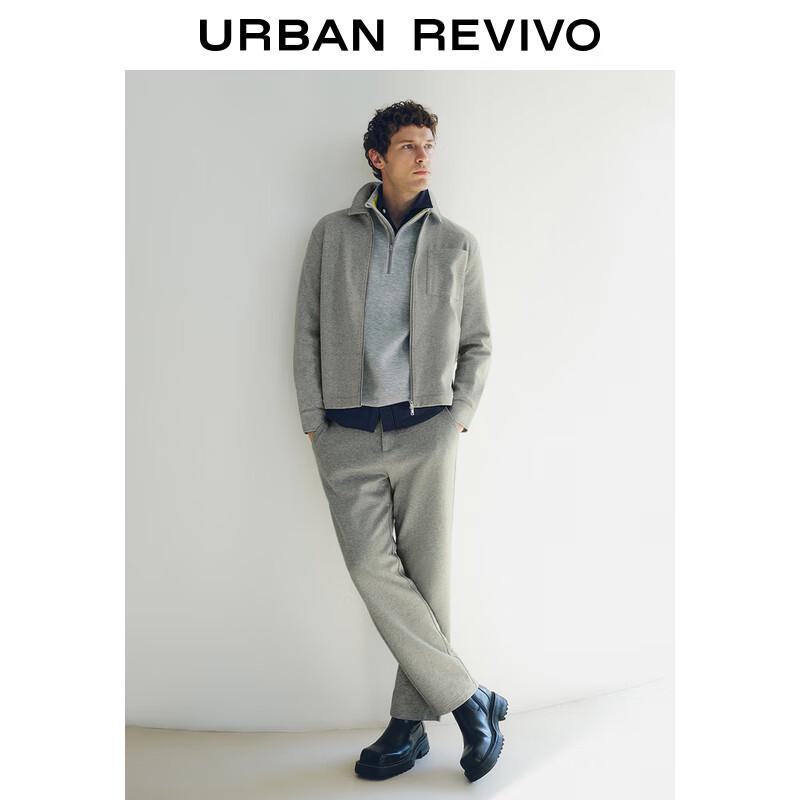 

UR Men s Business Casual Double-Zipper Lapel Jacket XS