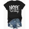 Womens Nope Not Today Graphic Tee Casual Black Crew Neck Short Sleeve Top Perfect for Summer Fashion Streetwear Women Clothing