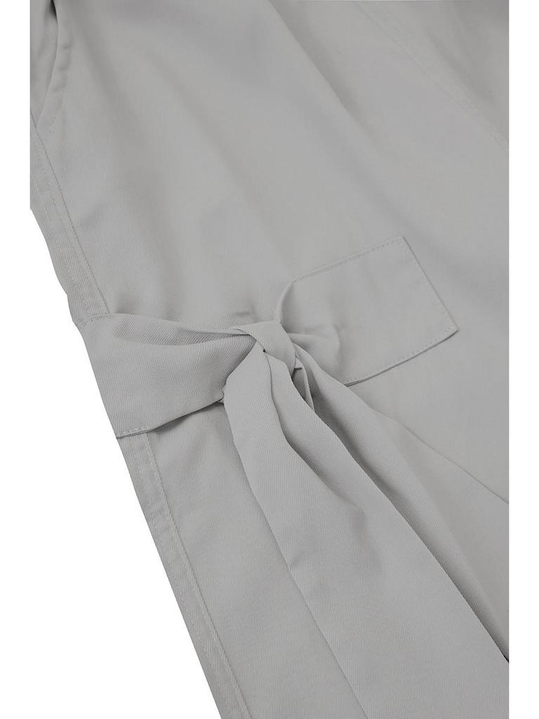 2024 Women's Gray Quick-Drying High-Waist Wide-Leg Cargo Pants