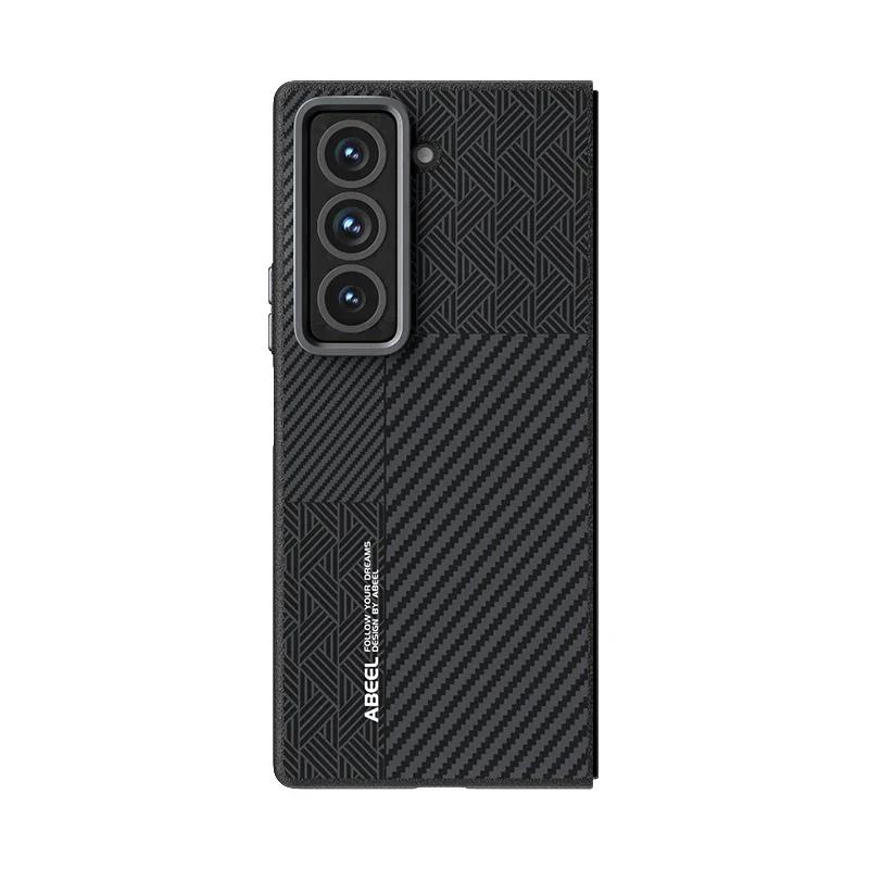 Samsung Galaxy Z Fold 7 6 5 SE for MagSafe Protective PC+TPU Back Cover Luxury Carbon Fiber Magnetic Wireless Charge Case