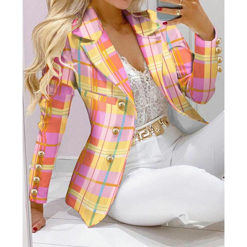 2PCS Women Blazer Suit Lapel Jacket Coat + Pants Co-ord Set Formal Office Outfit