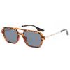 Small Vintage Square Sunglasses Women Brand Designer Mirror Sun Glasses Female Fashion Retro Leopard Frame Blue
