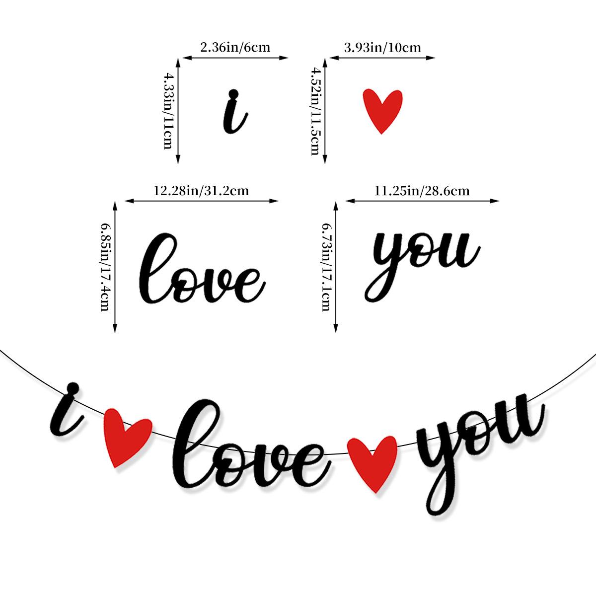 

Valentine S Day Party Decoration Proposal Wedding Arrangement L Love You Flag Latte Flowers L love you