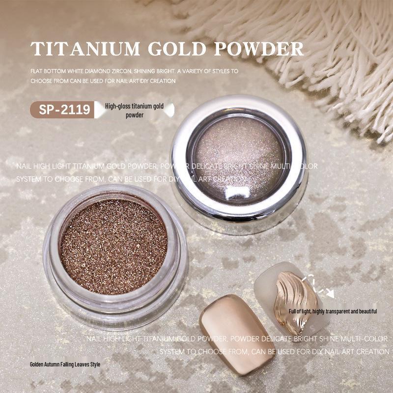 Titanium Magic Mirror Nail Powder In Rose Gold & Silver - High-Gloss Electroplated Glitter