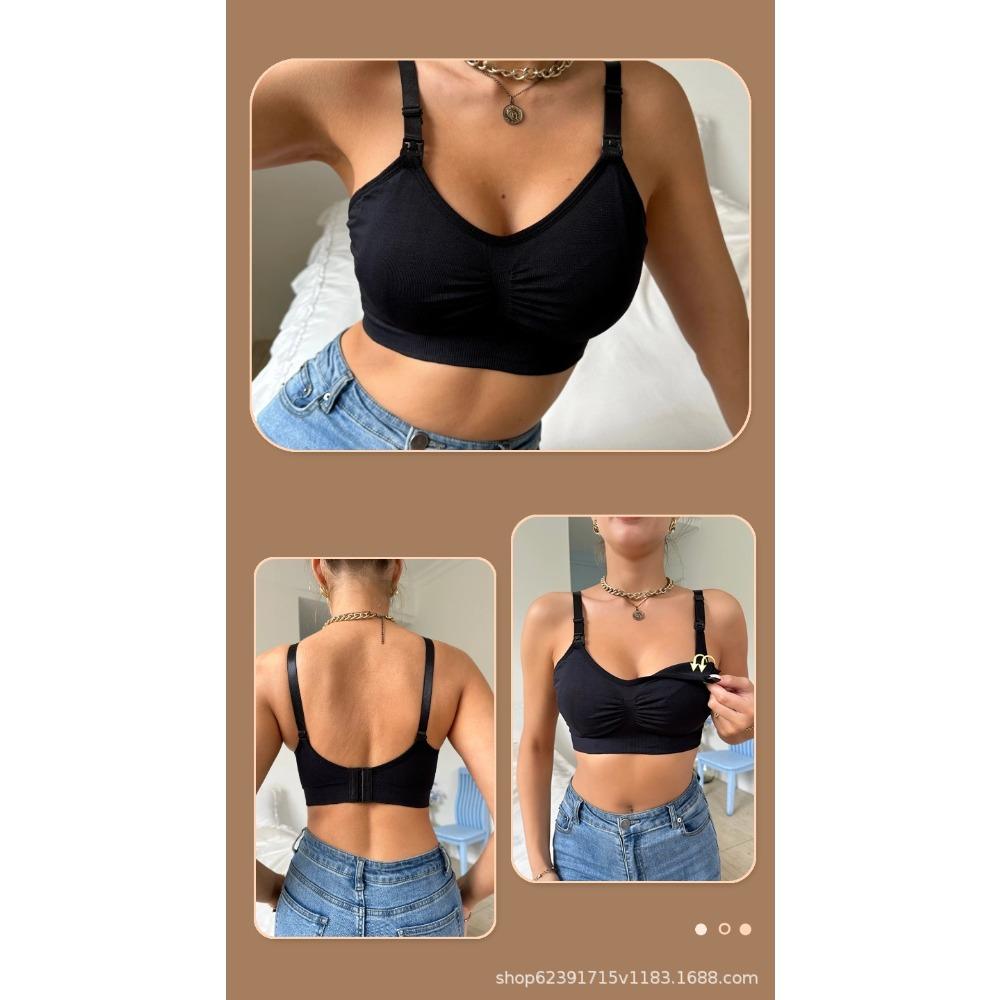 Women's Wire-Free Seamless Bralette, Adjustable Straps Full Coverage Soft Comfort Bra for Daily Wear