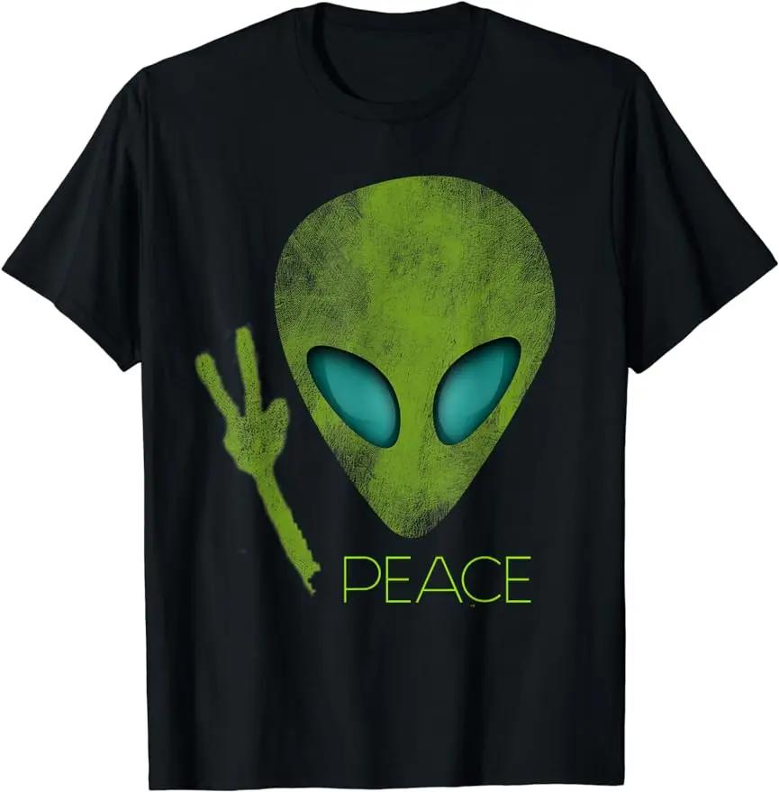 Alien Head Image Space Carnival Electronic Dance Music Alien T-shirt Fun Gift T-shirt Pattern Custom Printed Shirt T-shirt Men's