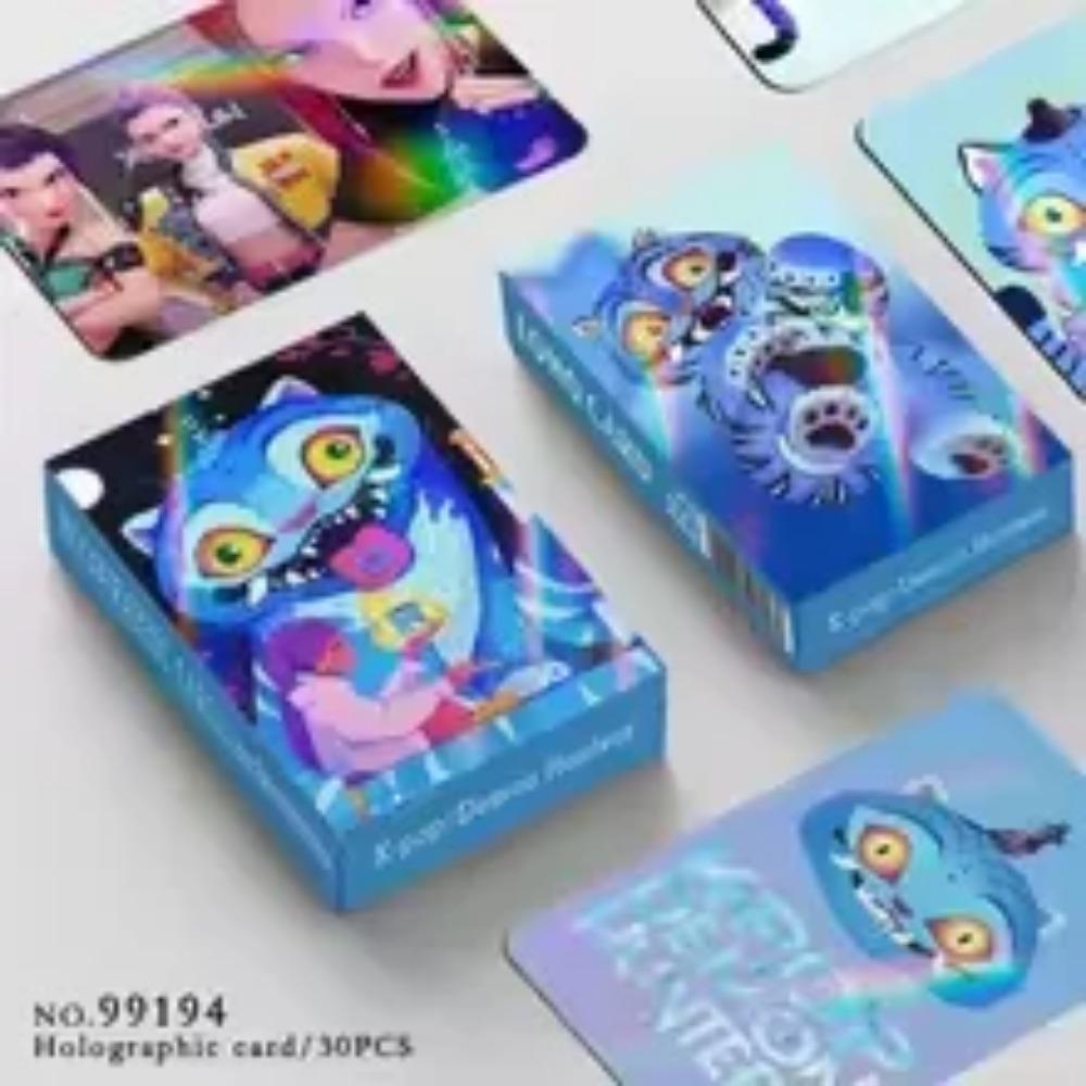 K-POP Dívčí skupina Lovci démonů Holografická sada sběratelských karet - 30/92 kusů Anime sběratelské LOMO karty Dárky pro fanoušky K-POP