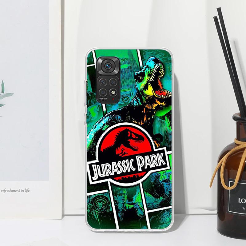 Jurassic Park Dinosaur World Phone Case For Xiaomi Redmi Note 13 14 12S 11S 10S 12 11E 10 Pro Plus 11T 9S 9 8T 8 7 Art Fundas Ba