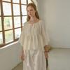Peulaudeumali Pm_Relaxed Fit Peasant Blouse_Ivory
